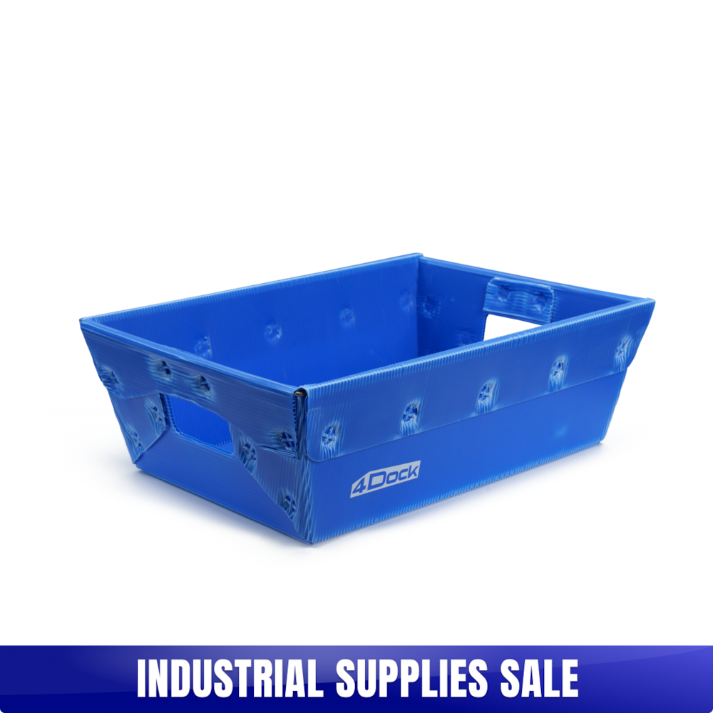 Stackable Plastic Storage Totes - 18" x 13" x 6"_4Dock